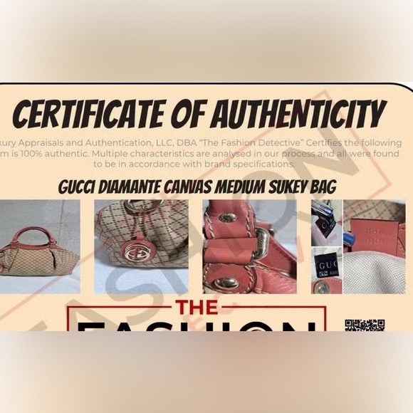 Gucci Beige and Pink Patterned Satchel - Picture 15 of 15